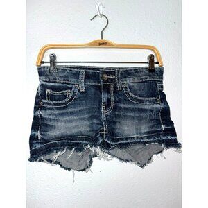 BKE Denim Buckle Sabrina 3" Shortie Shorts Size 25